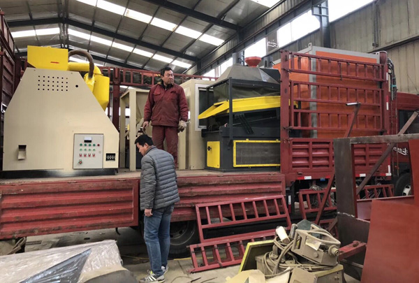 Korea customer's scrap copper wire recycling machine and another separators were delivered
