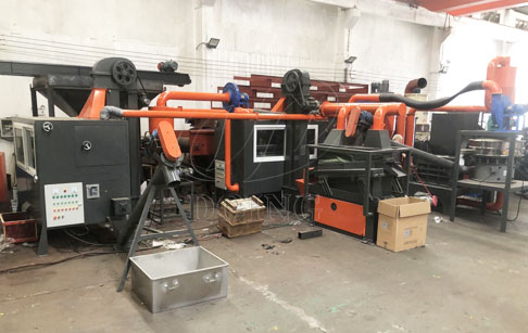 One set PCB board recycling machine ordered by Hong Kong customer was put into production