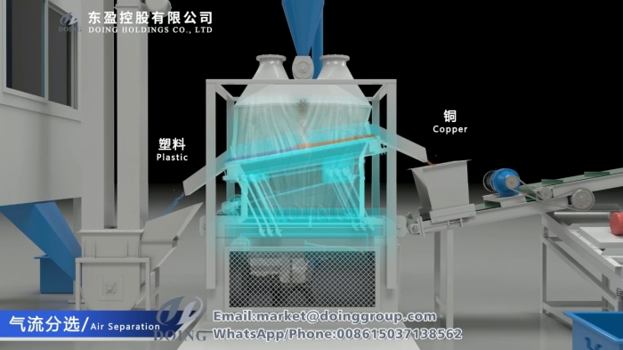 the separation effect of dry copper cable recycling machine