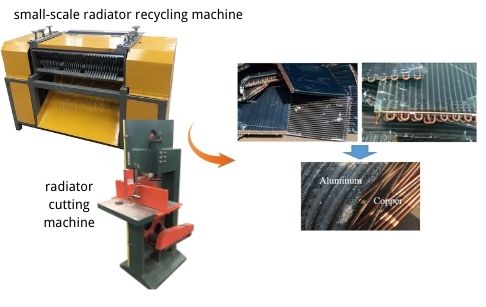 Small-scale radiator recycling machine