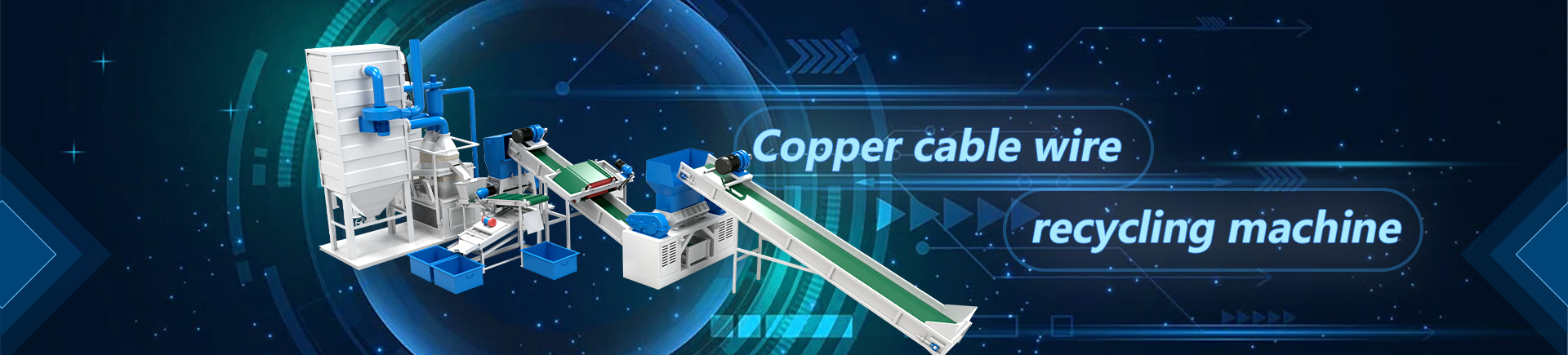 Copper cable wire recycling machine 