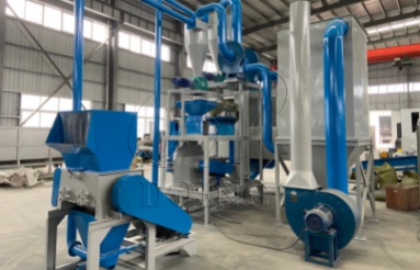 Plastic and aluminum recycling machine