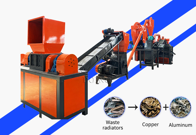 copper and aluminum radiator recycling machine