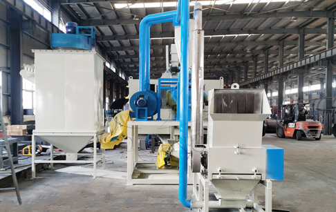 Waste aluminum recycling process machine