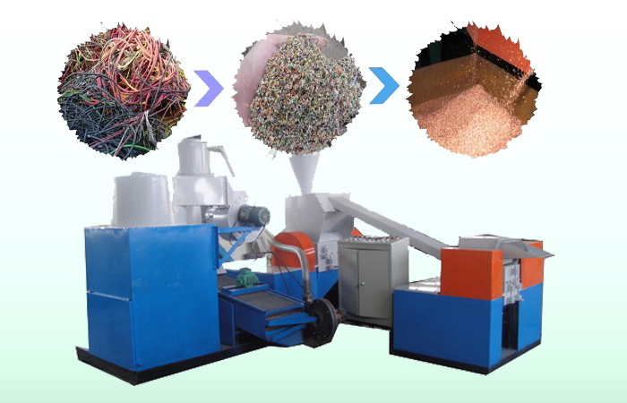 Used copper wire granulator machine applicable raw material?