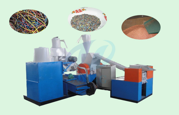 Working process of scrap copper cable recycling  machine