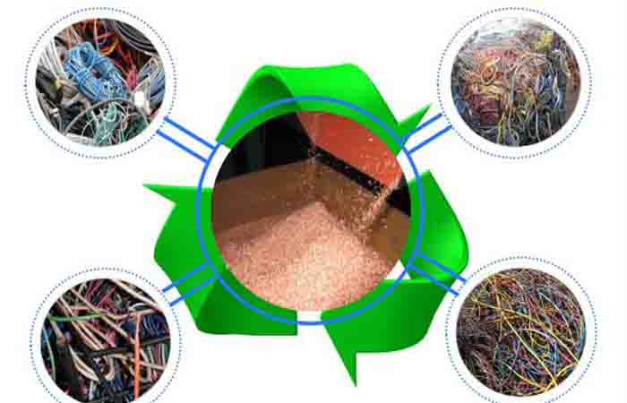Scrap copper cable granulator