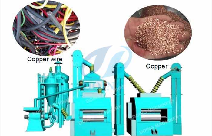 Scrap copper wire granulator machine