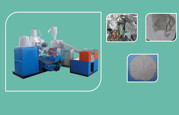 Aluminum recycling processs machine