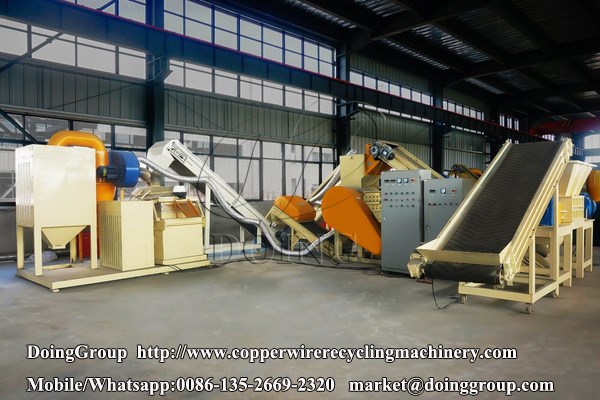 Copper cable wire recycling machine 