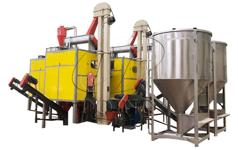 Mixed plastic separator machine running video