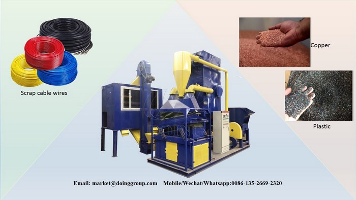 copper cable wire recycling machine 