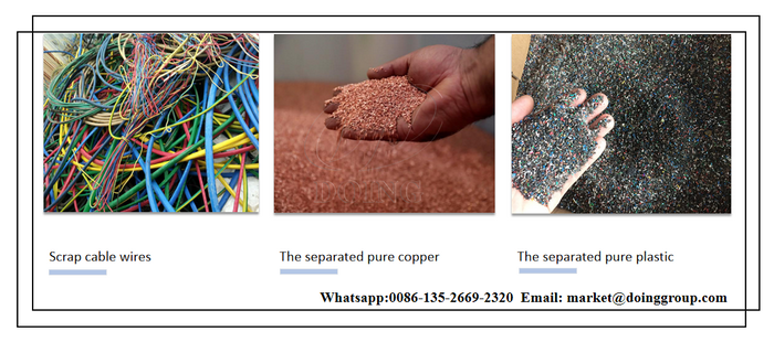 copper separated from copper wire