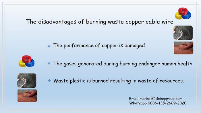 Copper cable wire recycling machine 