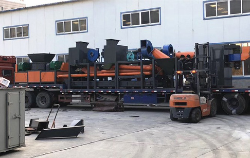 2-3t/h copper aluminum radiator recycling machine ready to ship to India from DOING factory