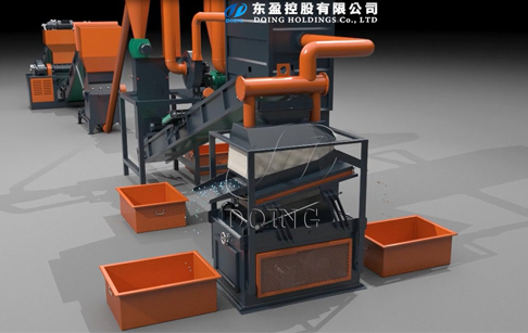 3D video of copper aluminum radiator recycling machine running process