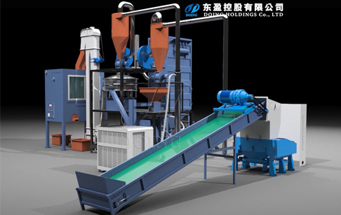 Aluminum plastic separation machine working flow 3D video