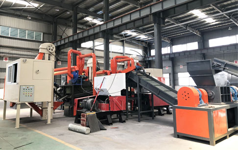 Copper cable wire recycling machine