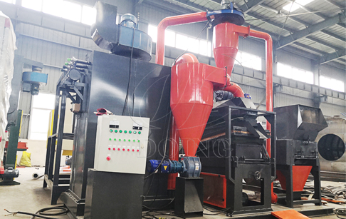 Copper cable crusher and separator machine