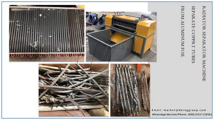 radiator copper and aluminum separating machine 