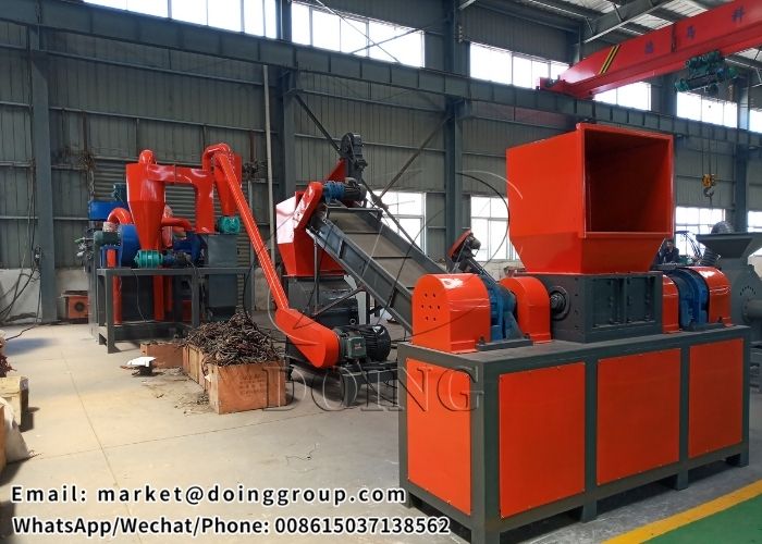 large scale radiator crusher and separator machine