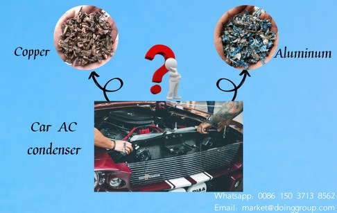 What machine can be used to recycle car AC condenser?