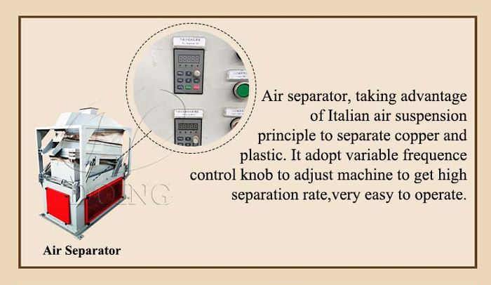 copper cable wire recycling production line