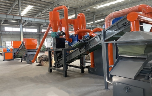 Copper and aluminum scrap radiator recycling plant