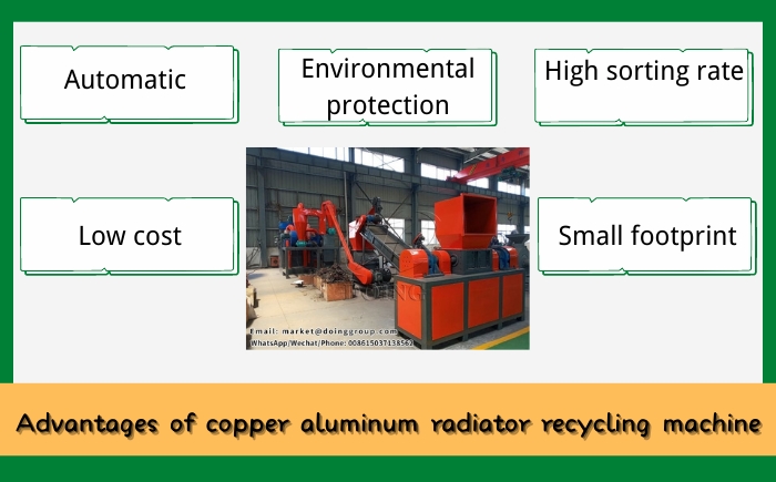 copper aluminium radiator recycling machine