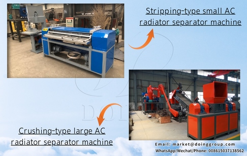 What can we obtain by processing 1 tons waste radiators?