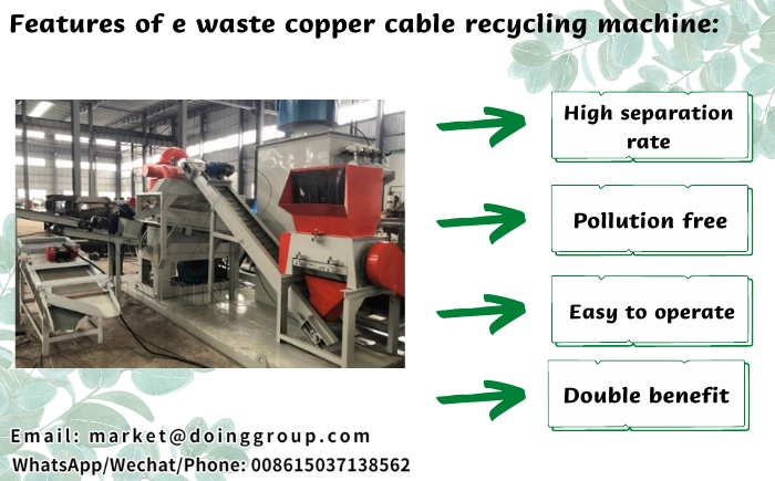 dry type copper wire recycling machine