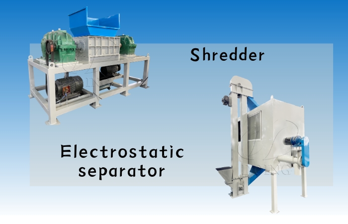 shredder and electrostatic separator