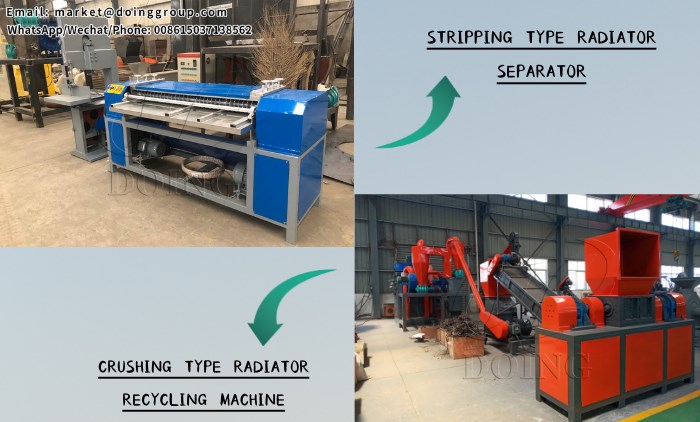 radiator recycling machine