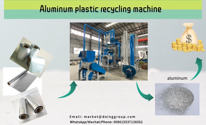 aluminum plastic foil recycling machine