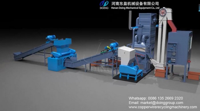 copper cable wire recycling machine