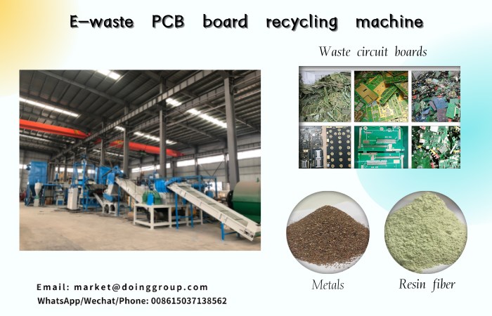 E-waste PCB board recycling machine