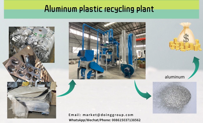 Aluminum plastic separation recycling machine