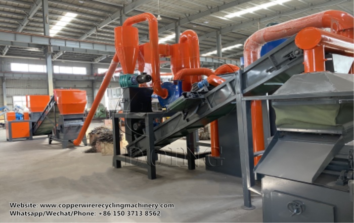 AC radiator crushing and separating machine