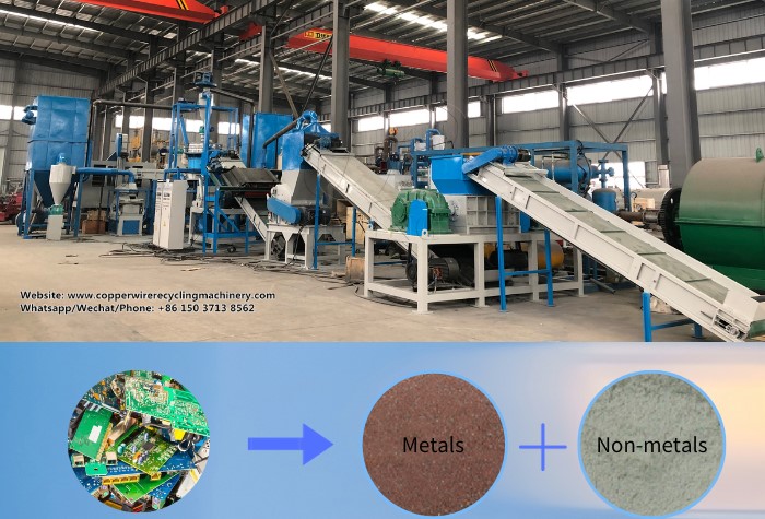 waste circuit board crushing and sorting production line