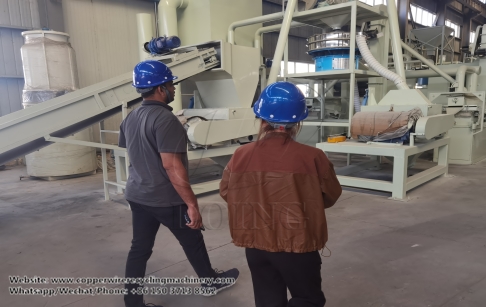 UAE customer visited Henan DOING for inspecting aluminum plastic separating plant