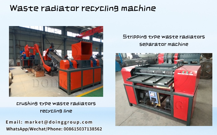 Radiator recycling machines
