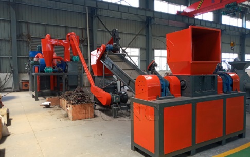 India 2-3t/h radiator crushing separation machine running video