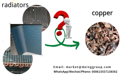 How to remove copper from waste air conditioner radiators?