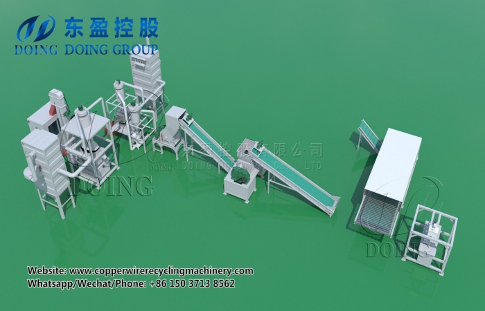 Photovoltaic panel recycling machine