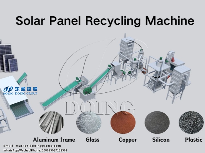Solar panel recycling machine
