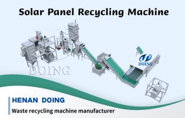 Photovoltaic solar panel recycling machine