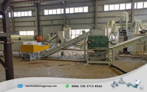 British 500kg/h solar panel recycling machine project was successfully put into production