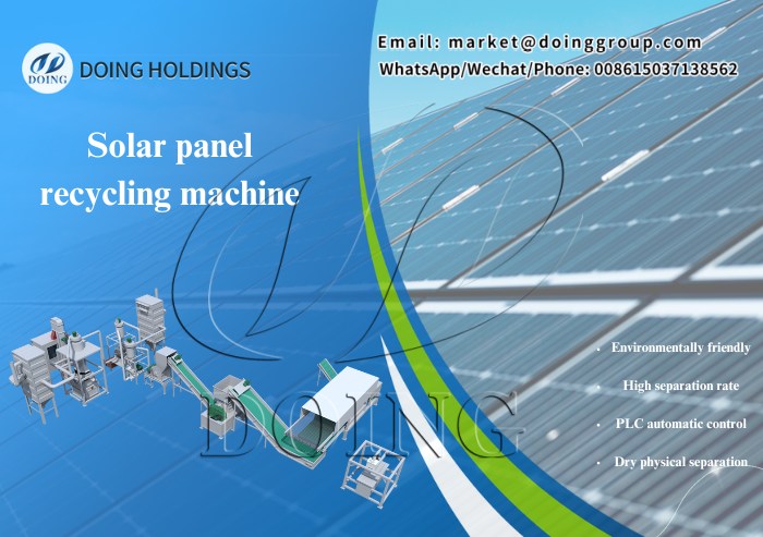Solar panel recycling plant