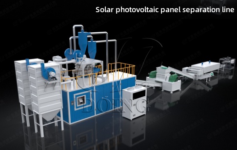 3D working video of solar photovoltaic panel separation line