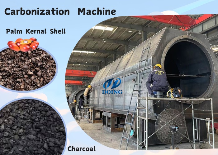 palm shell carbonization machine